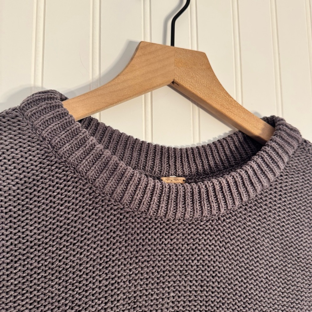 Free People Stolen Hearts Knitted Crop Tank Vest Women’s Size Small 100% Cotton - Picture 4 of 14